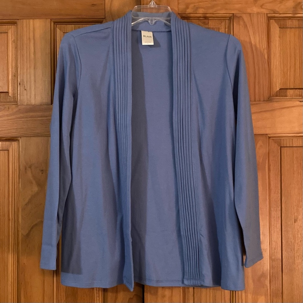 NWOT Blair Open Cardigan Long Sleeve Blue Women's Size L Large